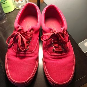 All red Vans Classics